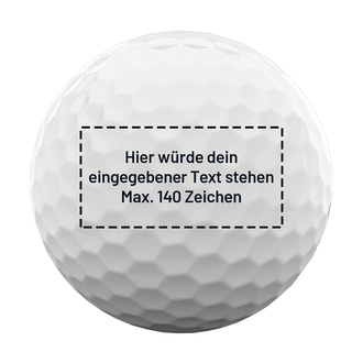Golfbälle mit deinem Text - Weiß