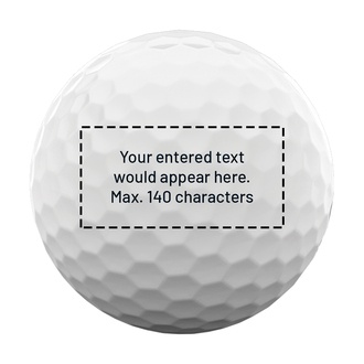 Customizable soft golf balls with text - White