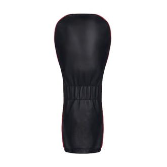 Jet Black Leather Schlägerhaube